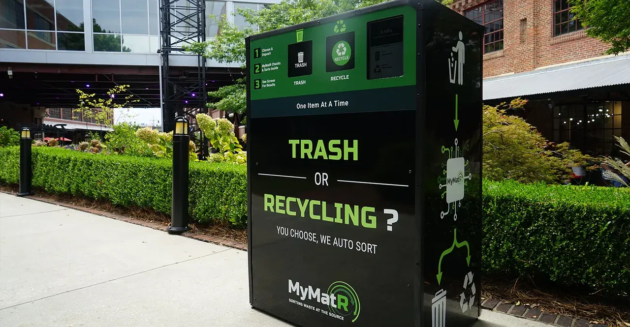 AI-powered bins automatically sorting waste and helping users recycle smarter